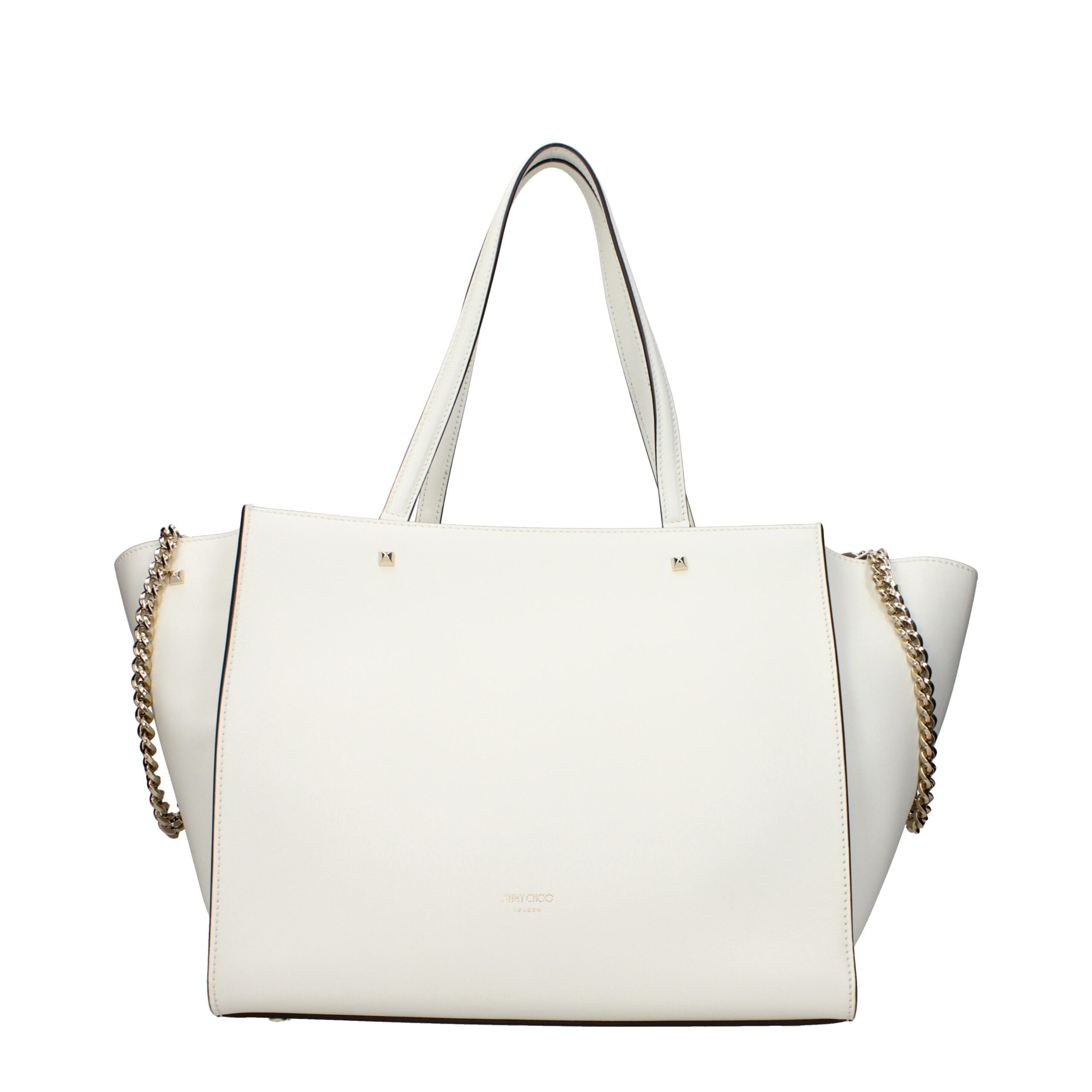 Jimmy Choo AVENUE DAWL White Leather Shoulder Bag