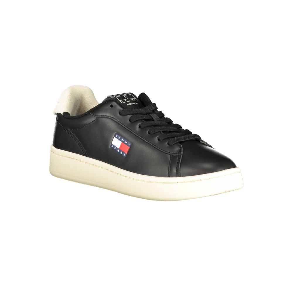 Tommy Hilfiger Black Polyurethane Women's Sneaker