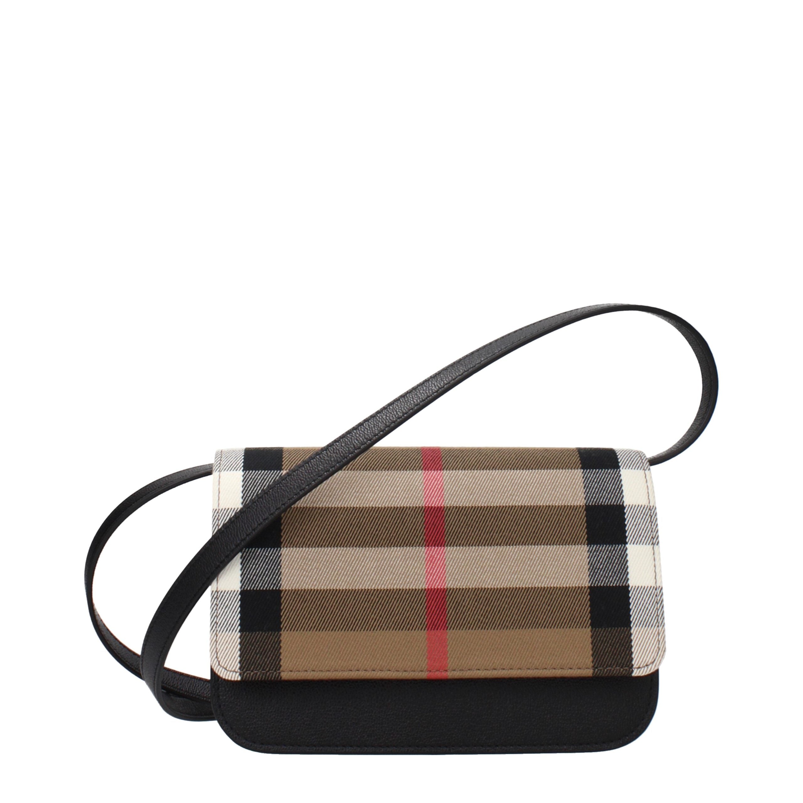 Burberry Clutch Bag in Beige Fabric, Adjustable and Removable Shoulder Strap