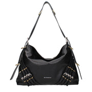 Givenchy Black Leather Shoulder Bag with Adjustable and Removable Handle and Shoulder Strap