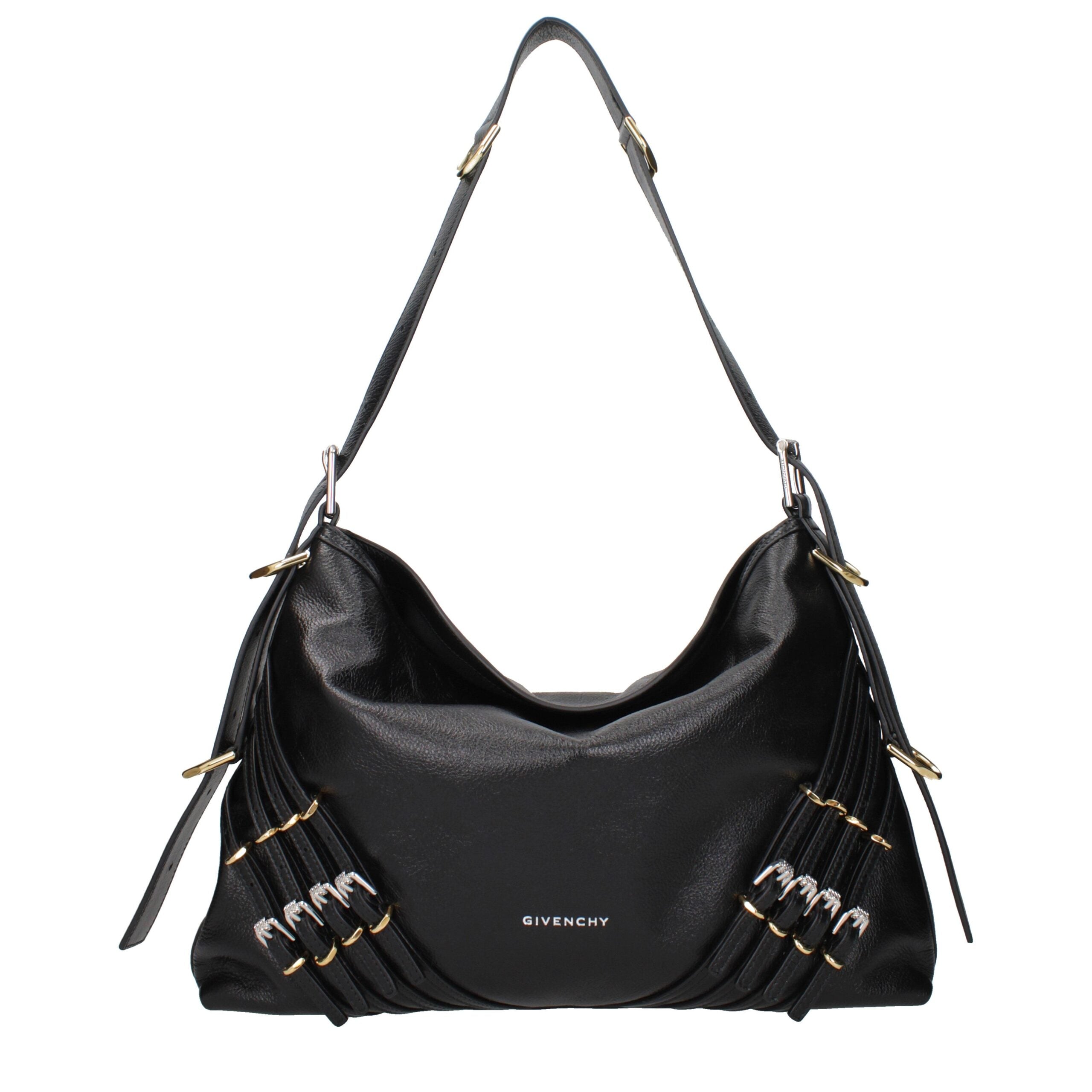 Givenchy Black Leather Shoulder Bag with Adjustable and Removable Handle and Shoulder Strap
