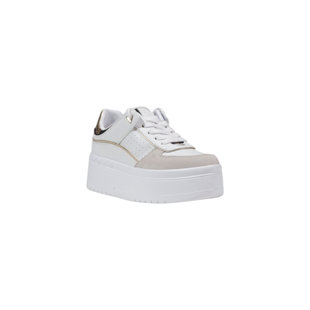 Guess RIDGEE Low-Top Platform Sneakers in White Polyurethane
