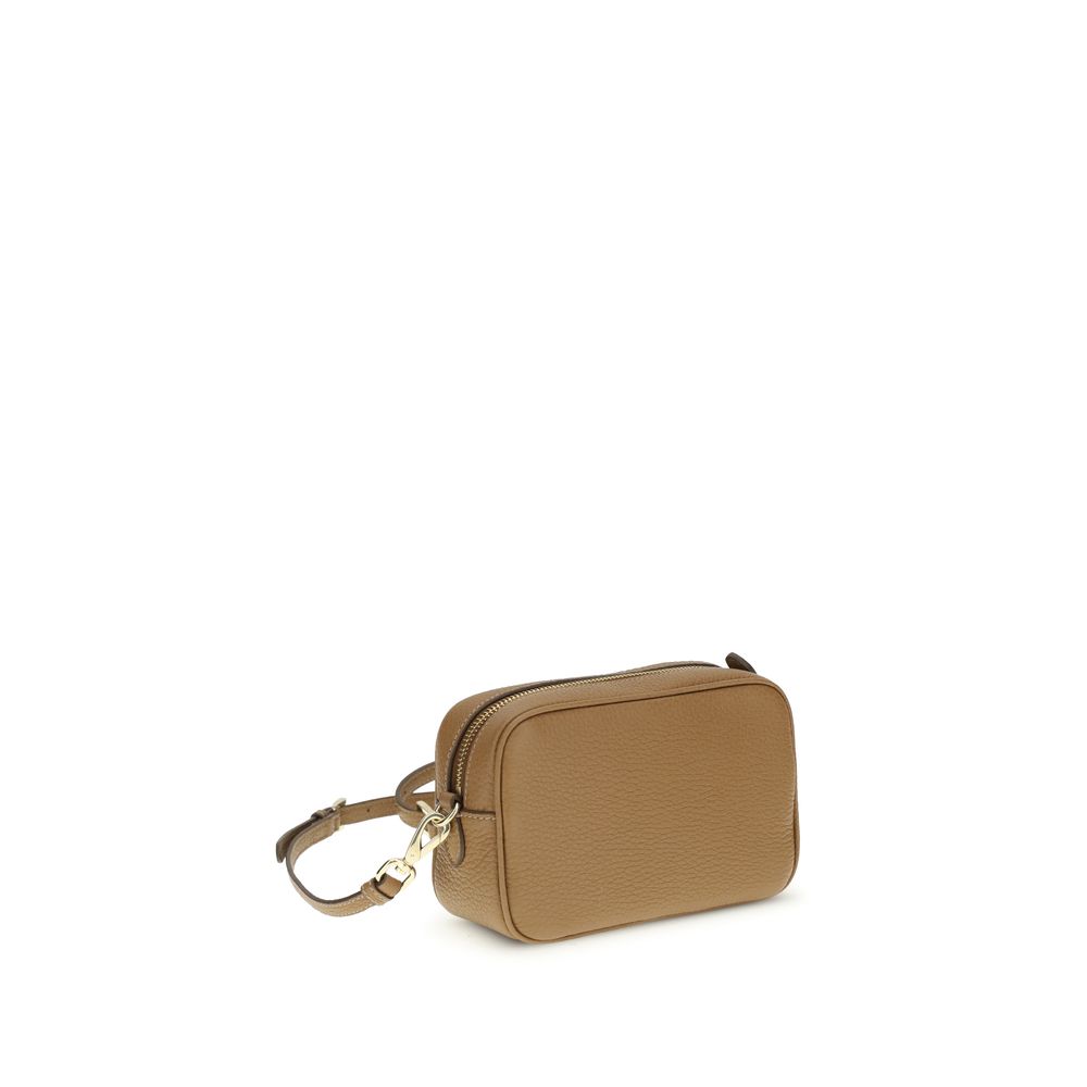 Prada Mini Borsa a Tracolla in Pelle di Vitello Beige (17x17x5 cm)