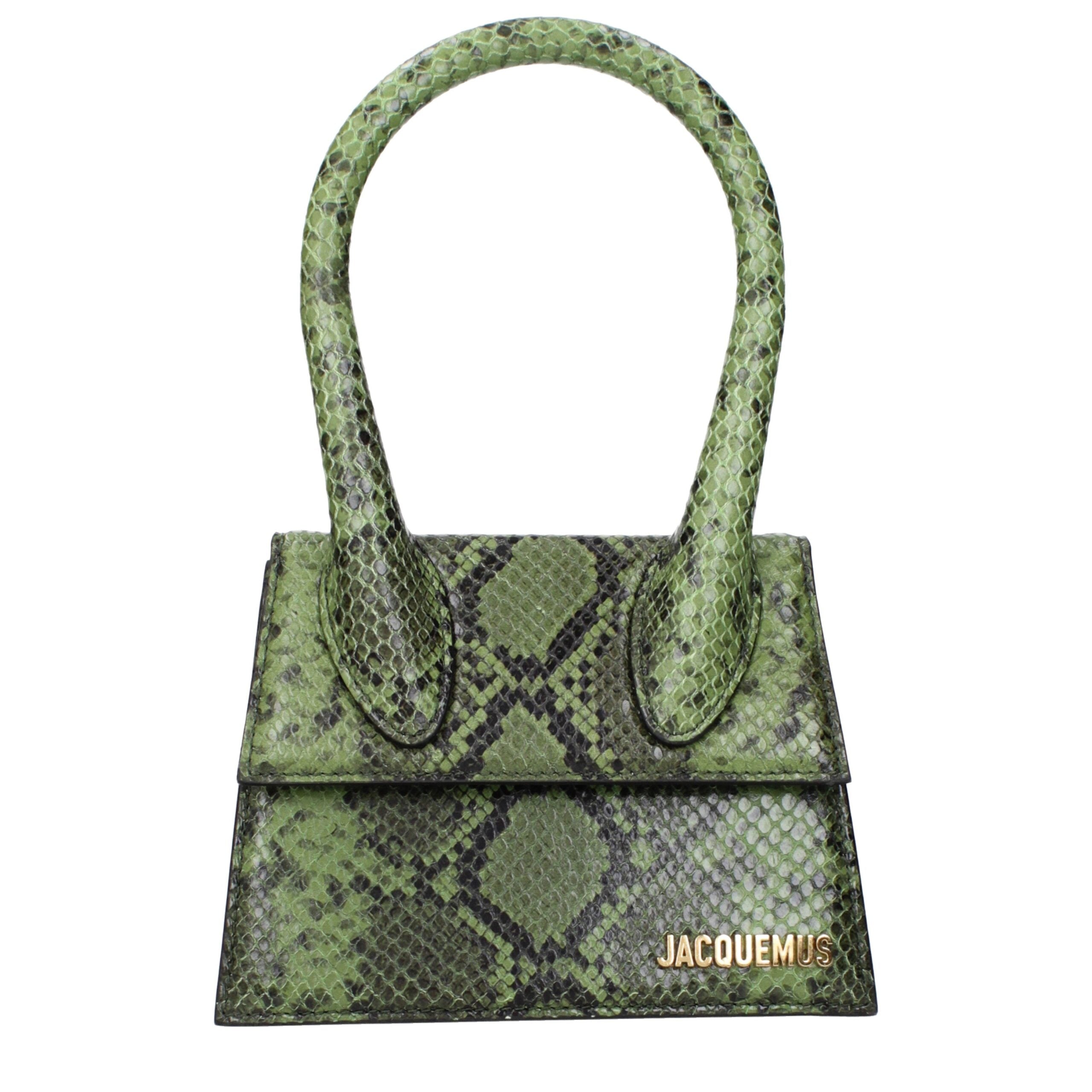 Jacquemus Le Bambino Green Leather Handbag