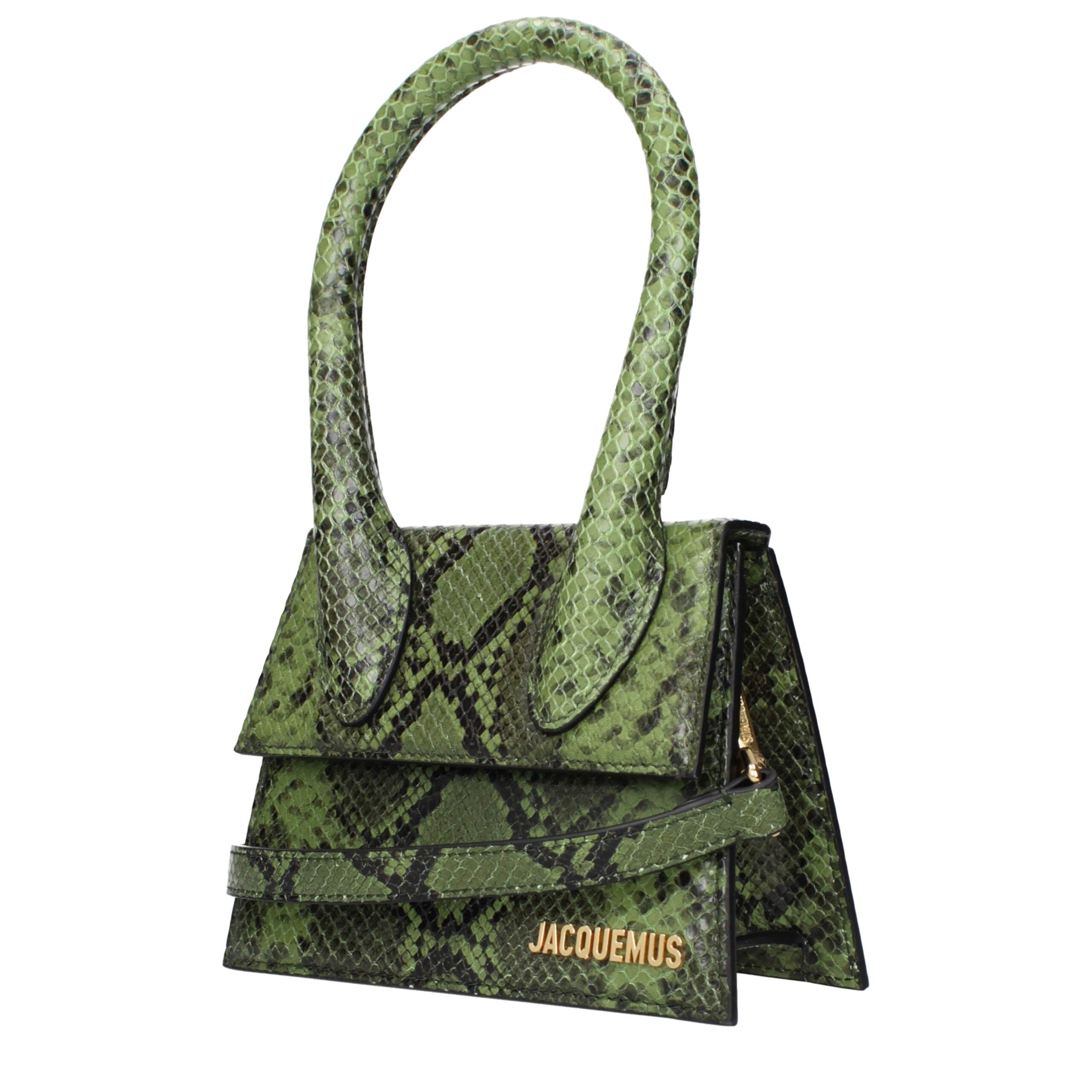Jacquemus Le Bambino Green Leather Handbag