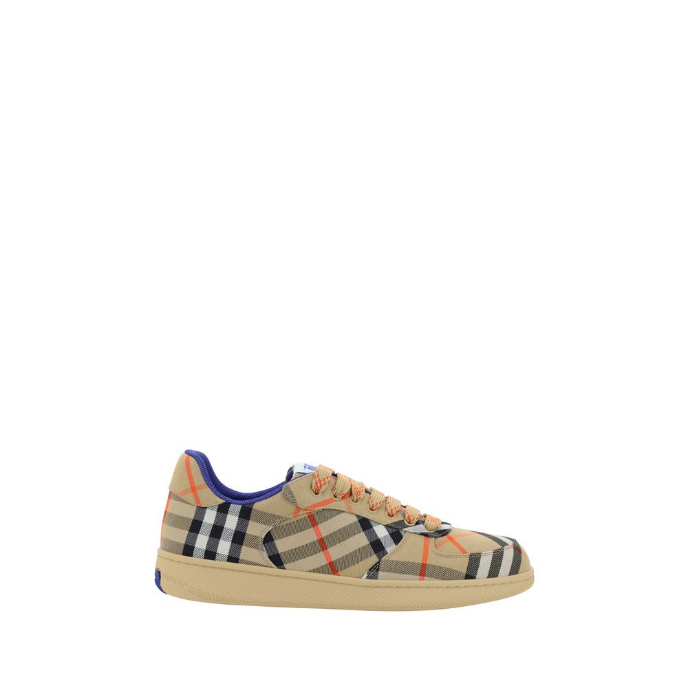 Burberry Trainer Low Top Sneakers in Beige Archive Check Fabric