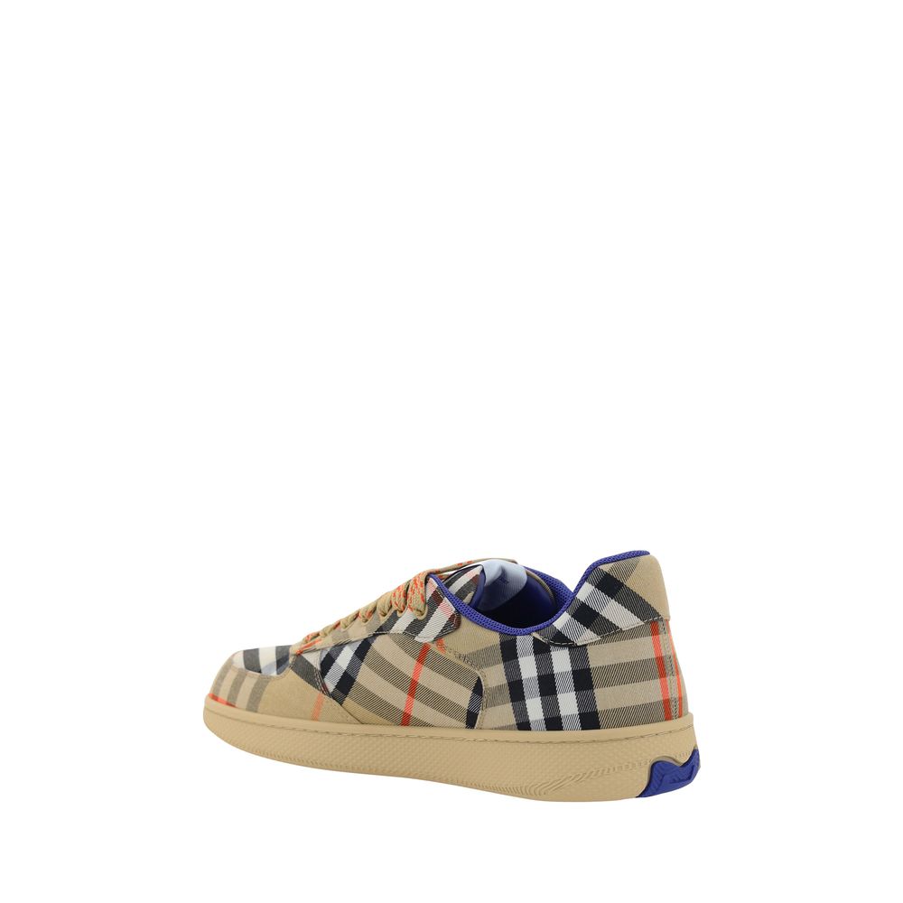 Burberry Trainer Low Top Sneakers in Beige Archive Check Fabric