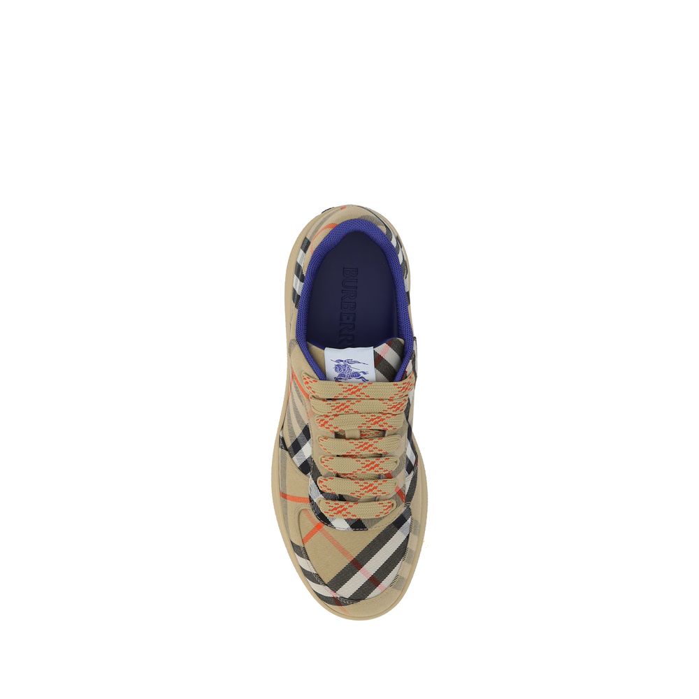 Burberry Trainer Low Top Sneakers in Beige Archive Check Fabric