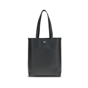 Burberry Bloomsbury Reversible Tote Bag in Black Leather and Check Canvas