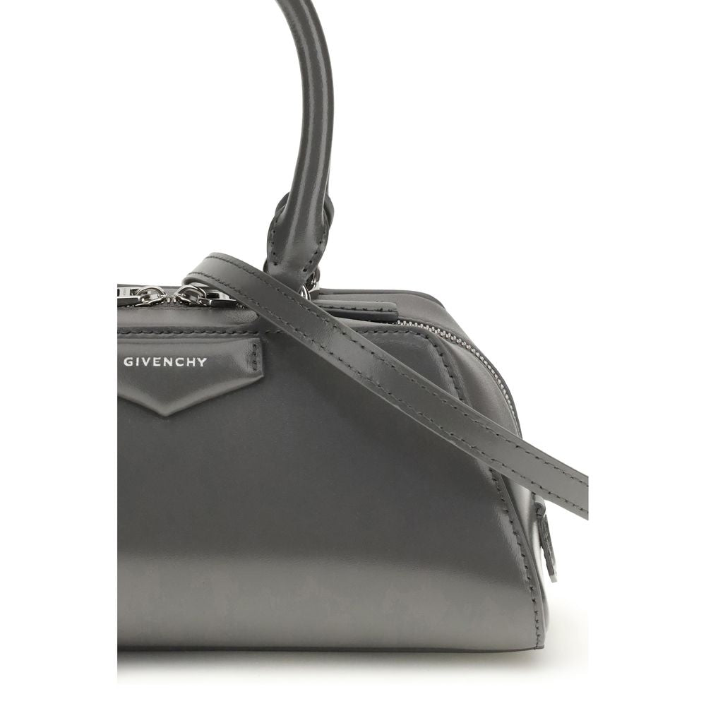 Givenchy Antigona East-West Mini Box Handbag in Gray Leather