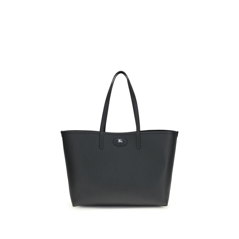 Burberry Bloomsbury Medium Reversible Tote Bag in Black Leather