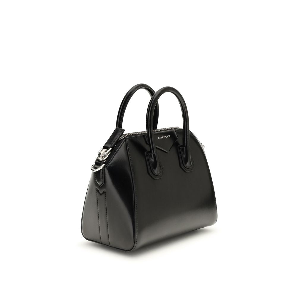 Givenchy Antigona Mini Box Handbag in Black Calfskin