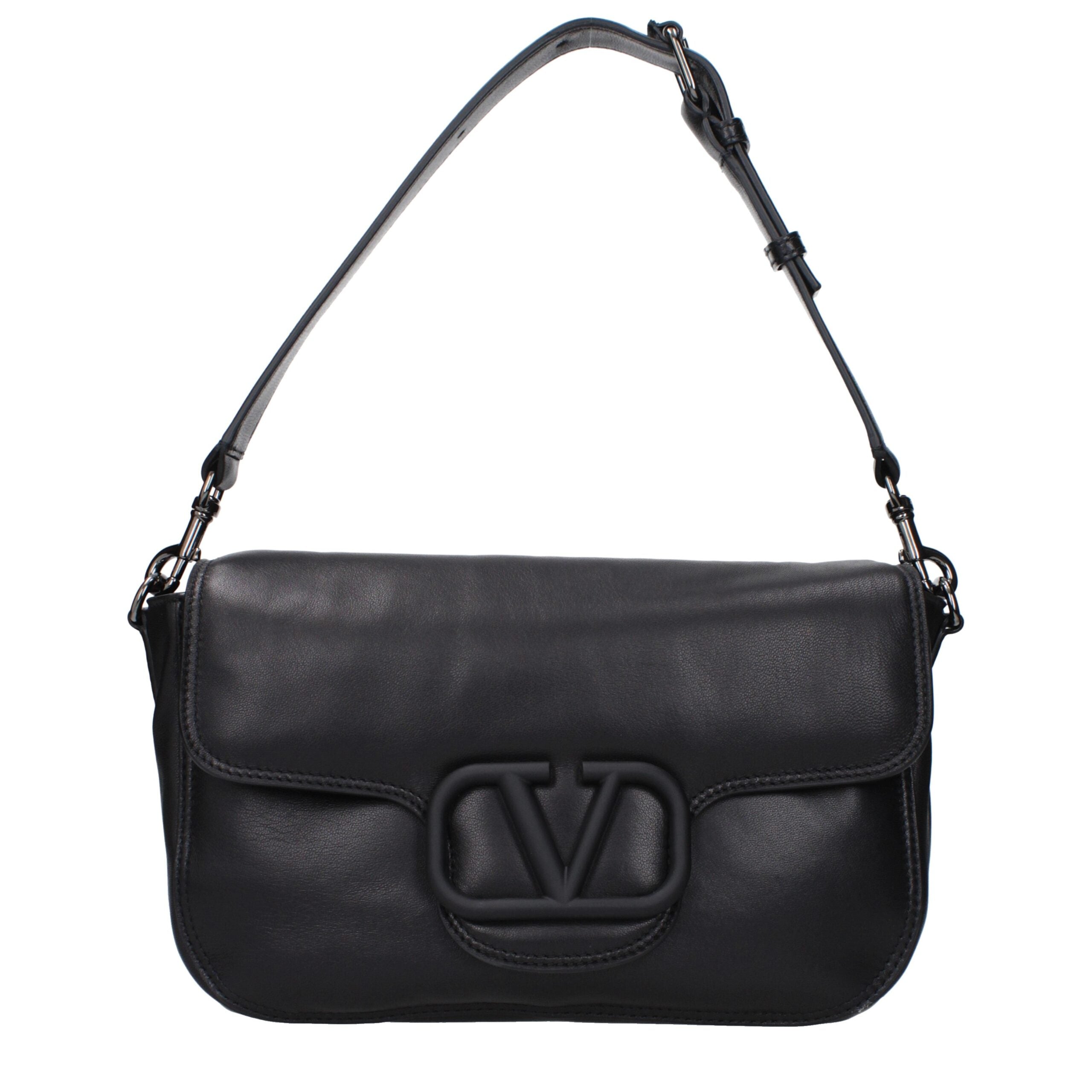 Valentino Garavani Black Leather Handbag (Vintage Details)