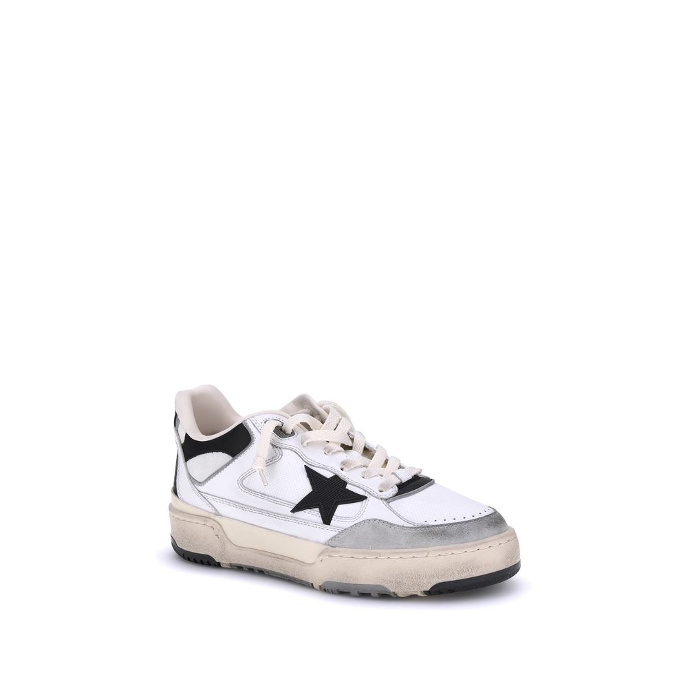 Golden Goose White Calf Leather Bos Taurus Chunky Sneakers