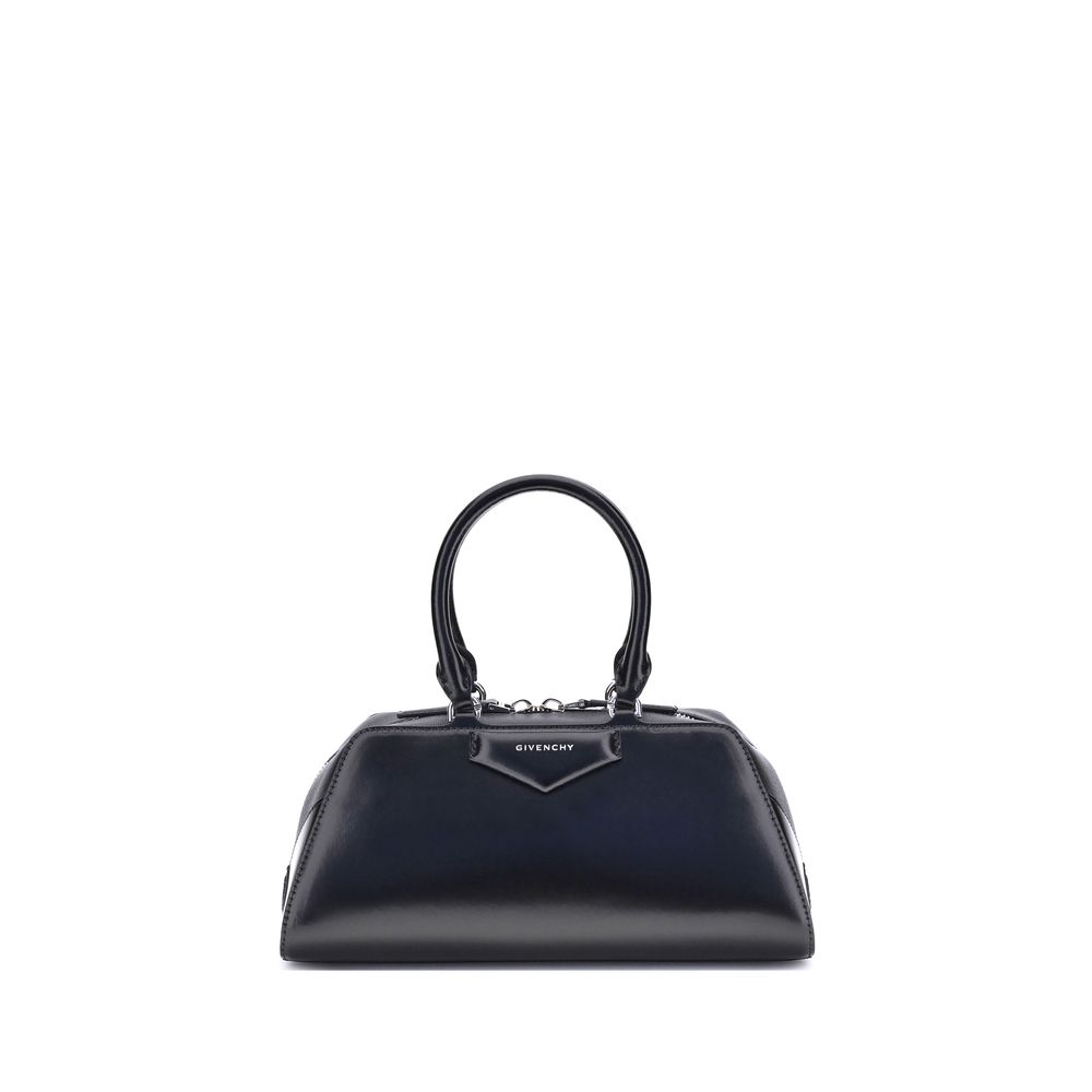 Givenchy Antigona East-West Small Handbag in Black Calfskin