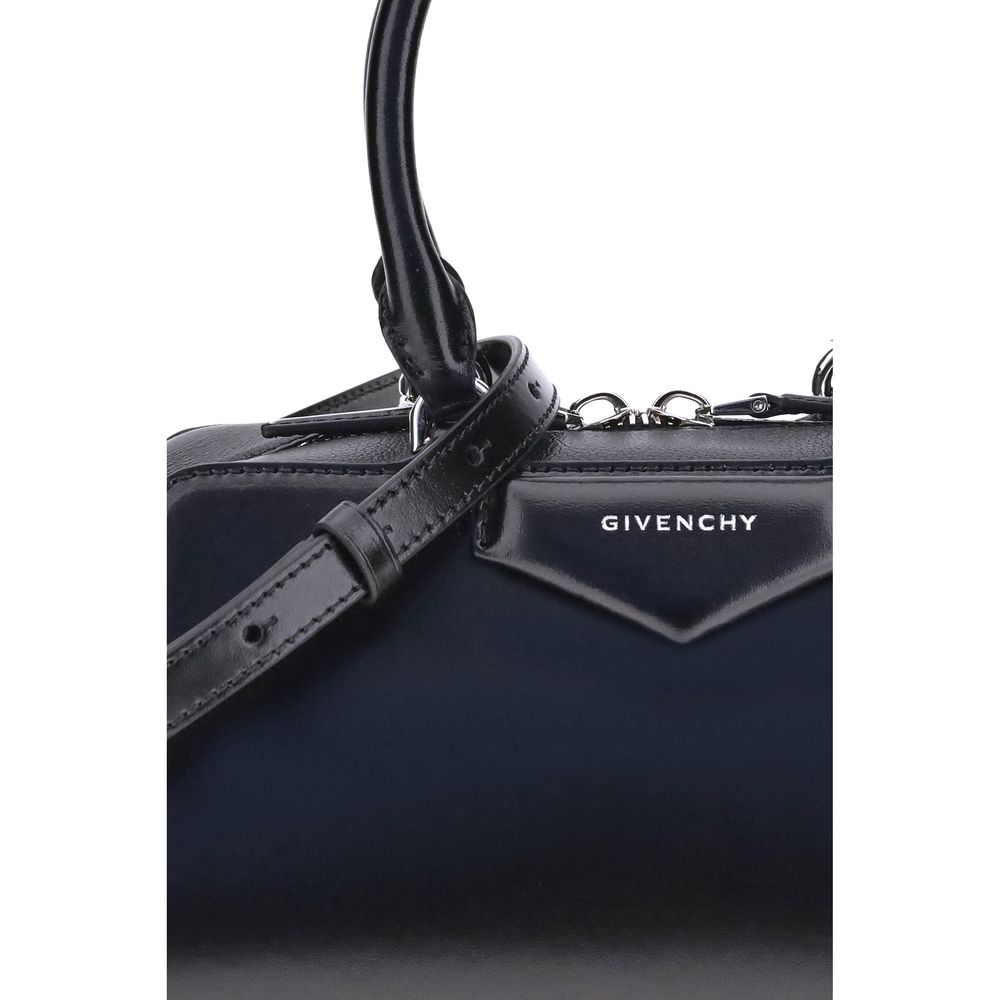 Givenchy Antigona East-West Small Handbag in Black Calfskin