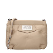 Maison Margiela Beige Leather Crossbody Bag with Logo