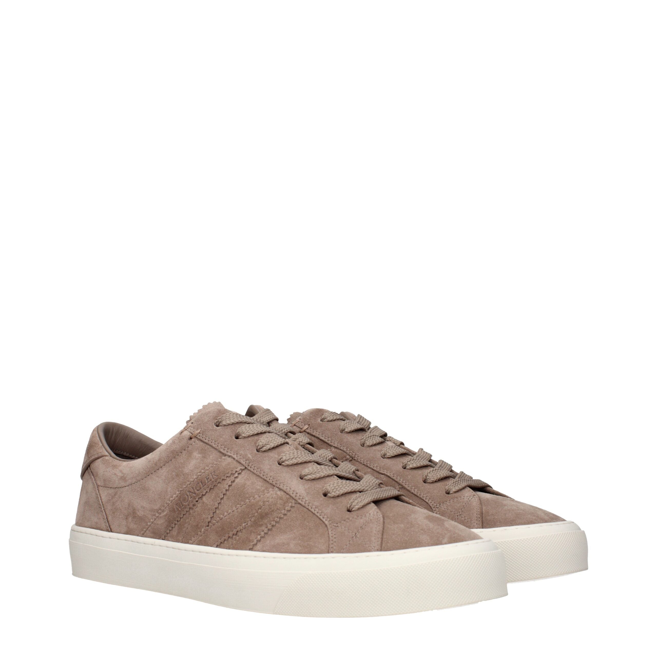 Moncler Monaco Sneakers in Dark Brown Suede