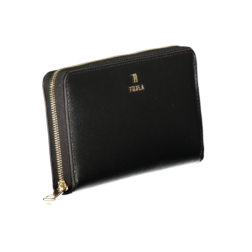 Furla Black Leather Women Wallet