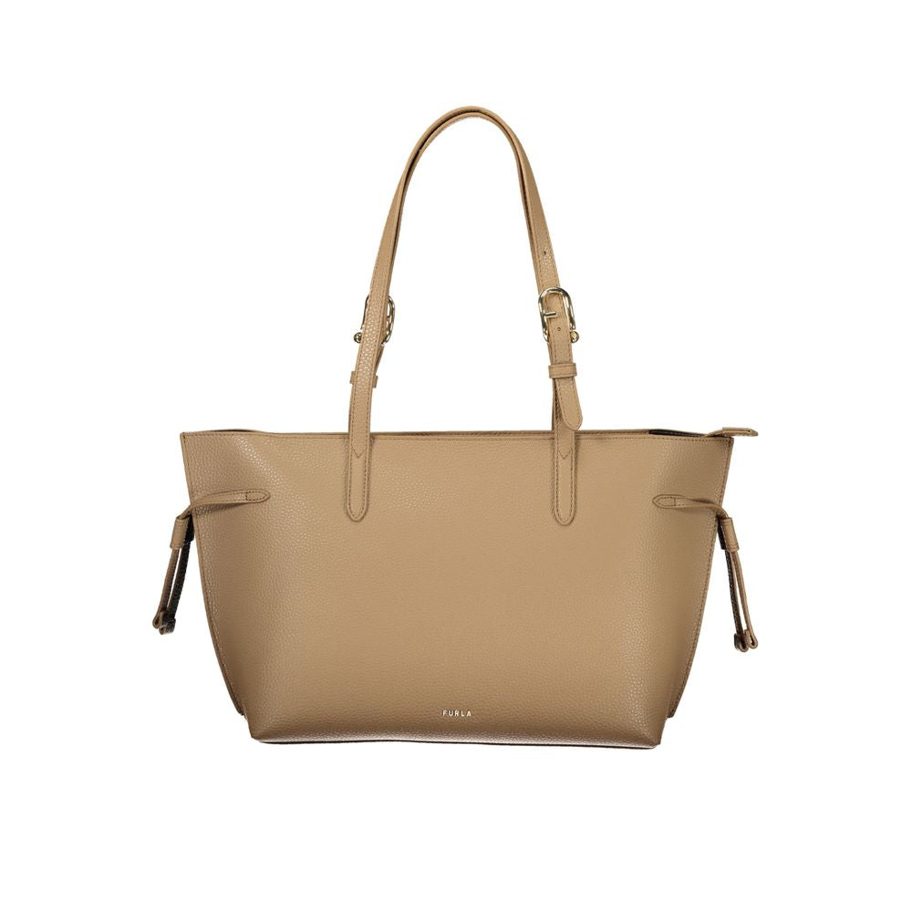 Furla Brown Leather Women Handbag