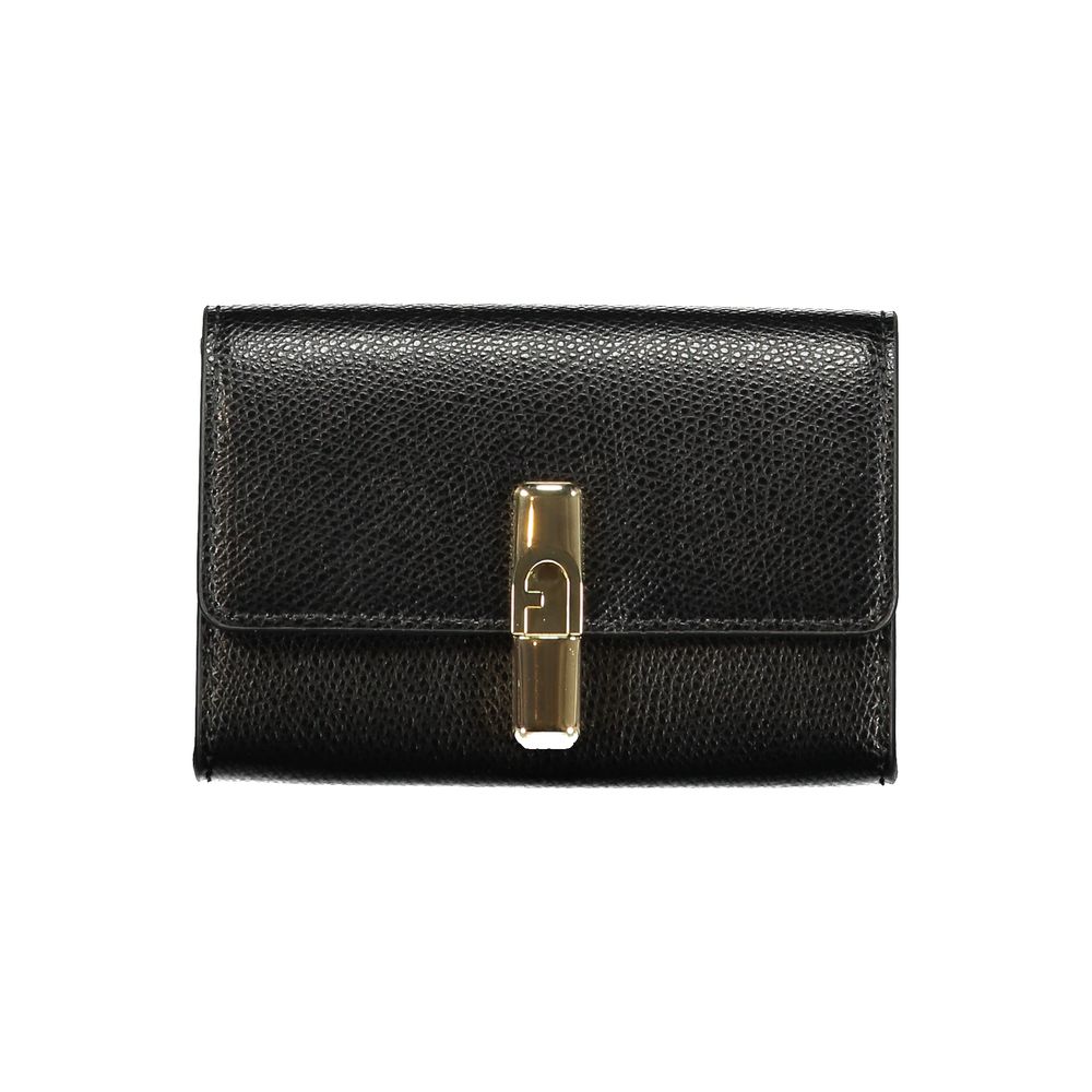 Furla Black Leather Women Wallet
