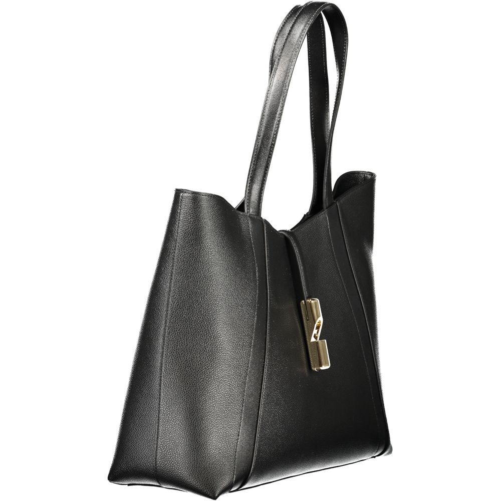 Furla Black Leather Women Handbag