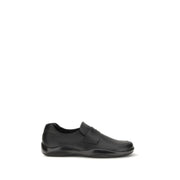 Prada Men's Toblach Moccasins in Smooth Black Leather