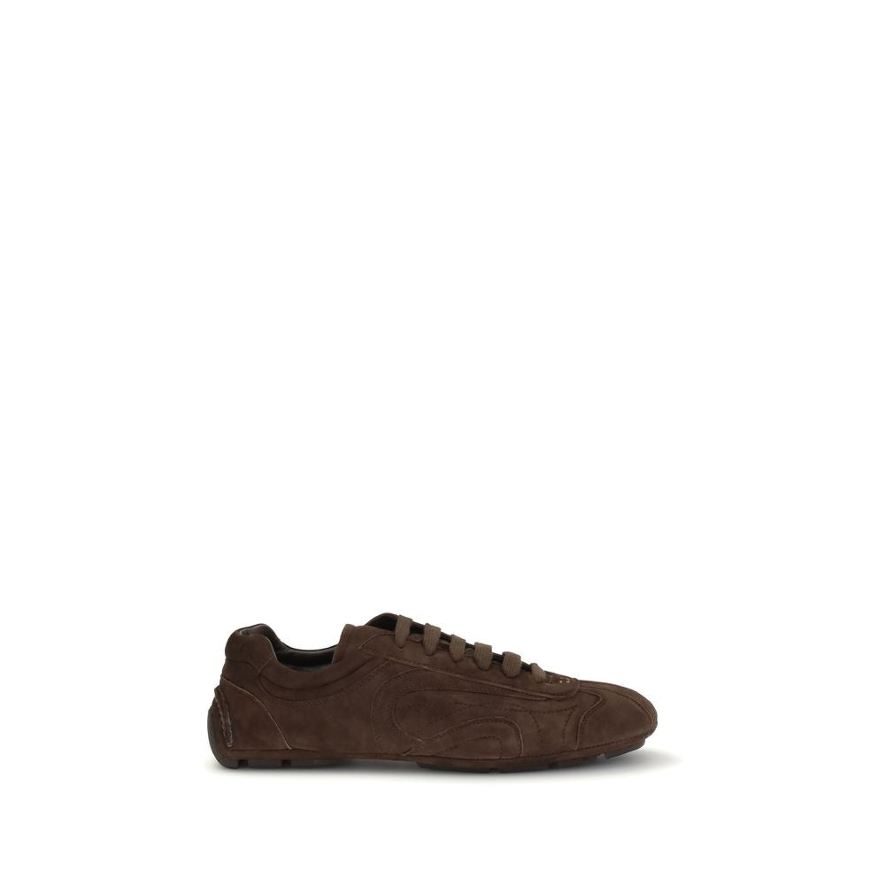 Sneakers Uomo Prada Monte Carlo Re-Edition in Suede Marrone
