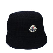 Cappello da Pescatore Moncler in Lana Vergine Blu Double Face