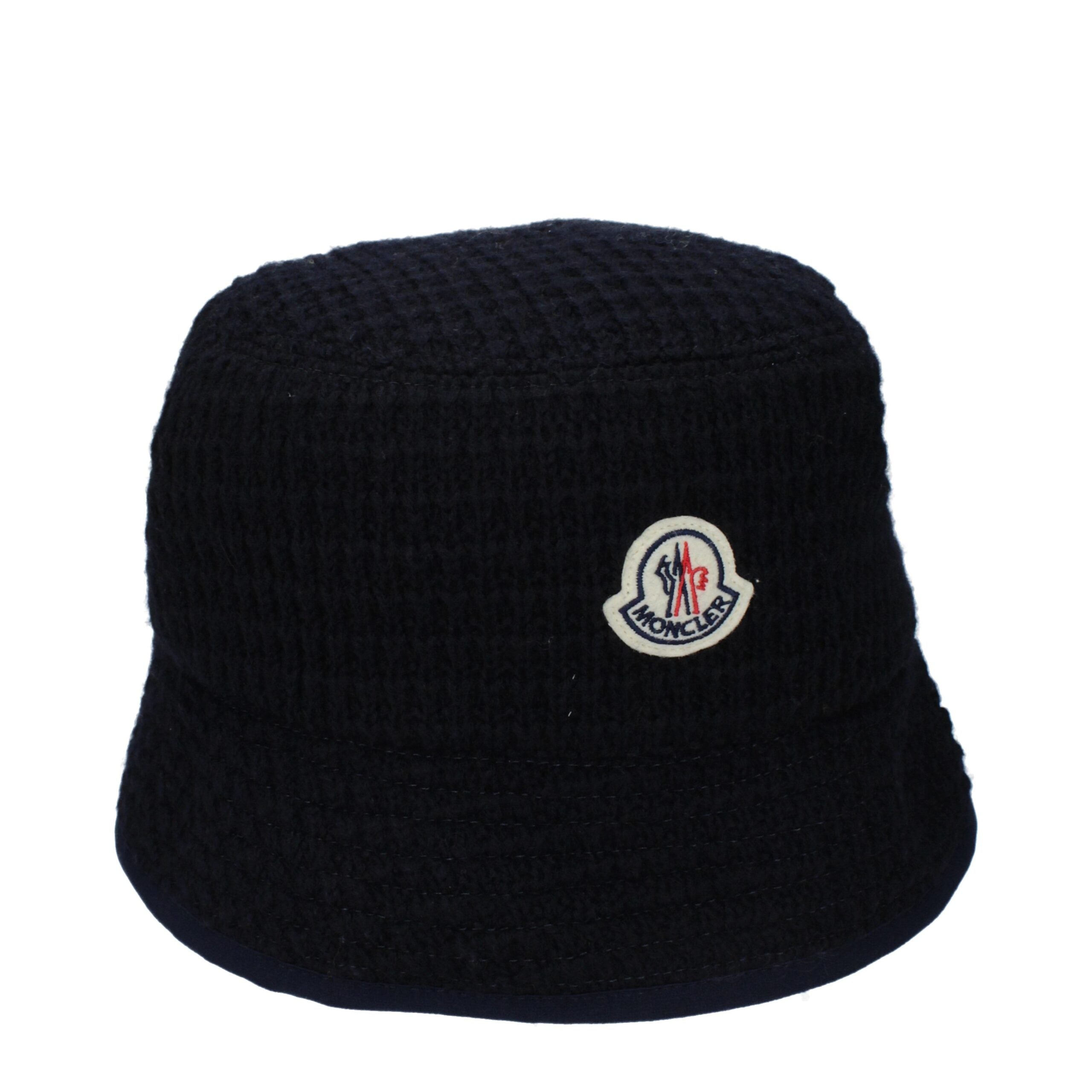 Moncler Double Face Blue Virgin Wool Fisherman Hat