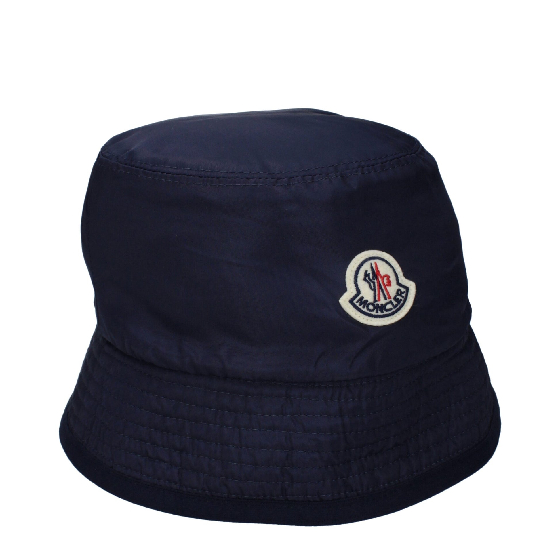 Cappello da Pescatore Moncler in Lana Vergine Blu Double Face