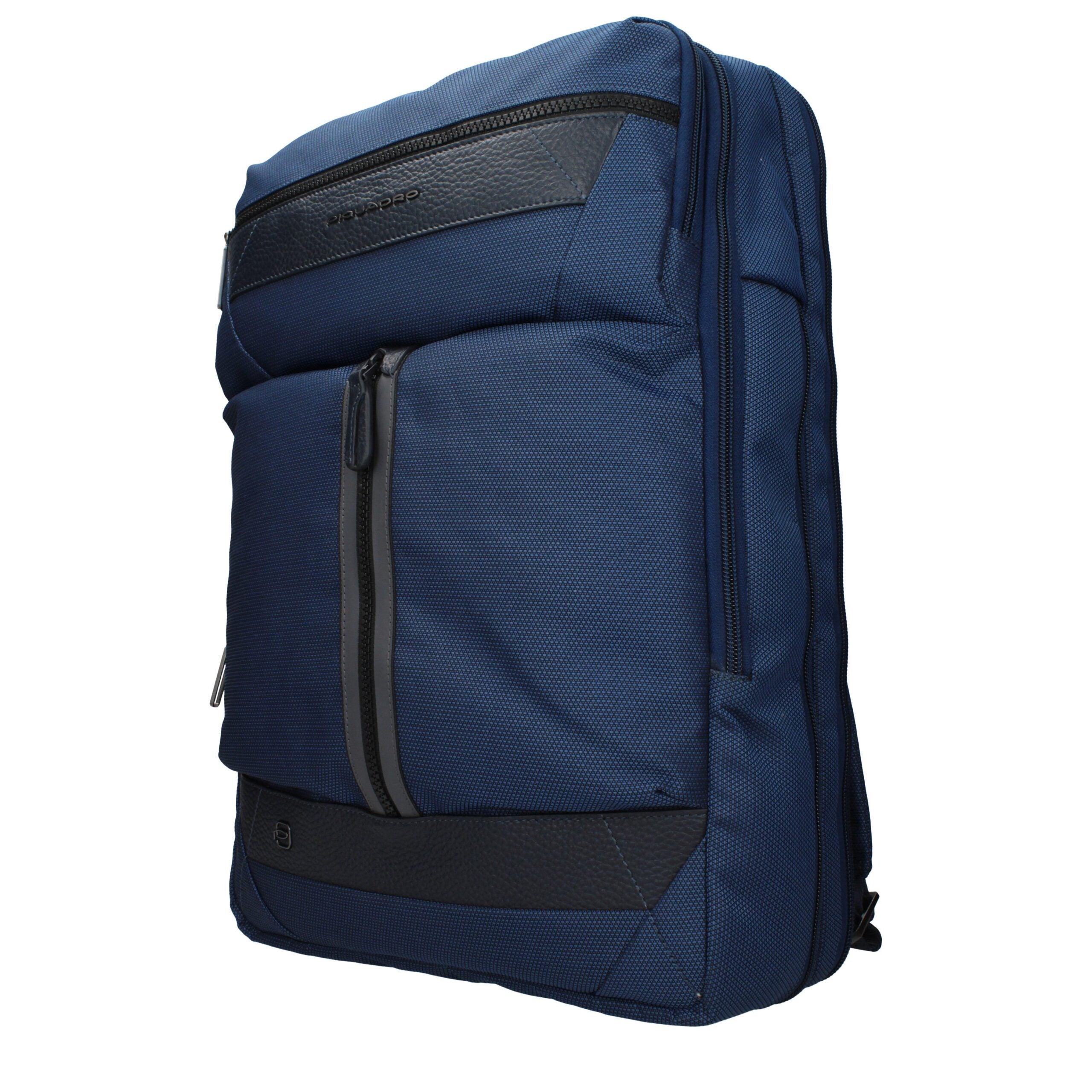 Piquadro Blue Fabric Laptop Backpack CA5525W109BLU (2)