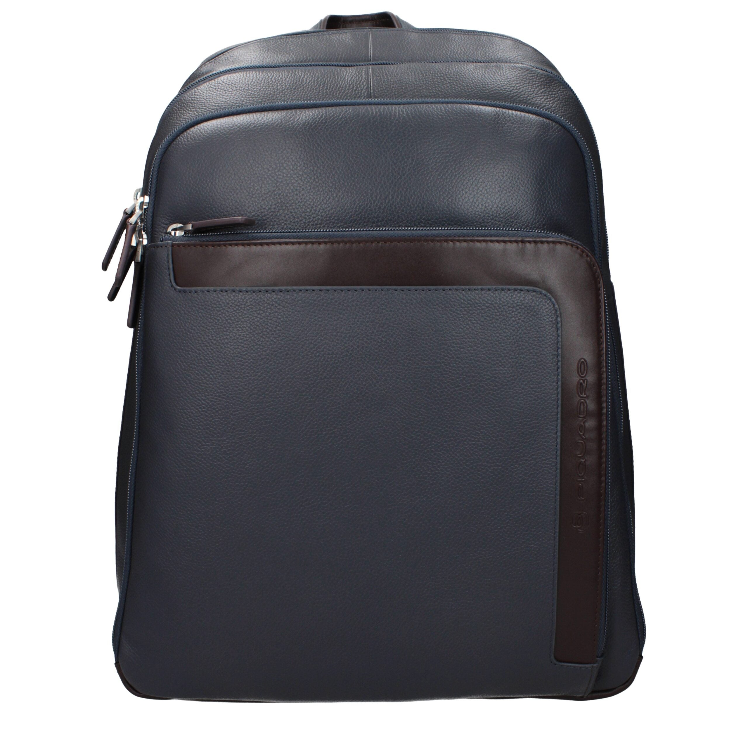 Piquadro CA4830X1BLUM Grey Leather Laptop Backpack with Vintage Effect