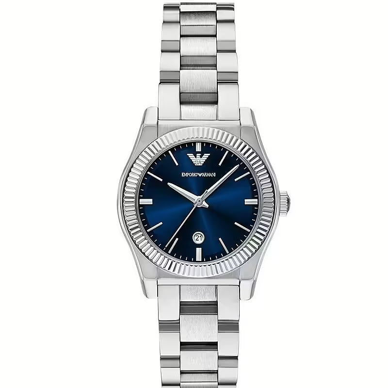 Emporio Armani AR11717 Time-Only Watch in Blue Steel