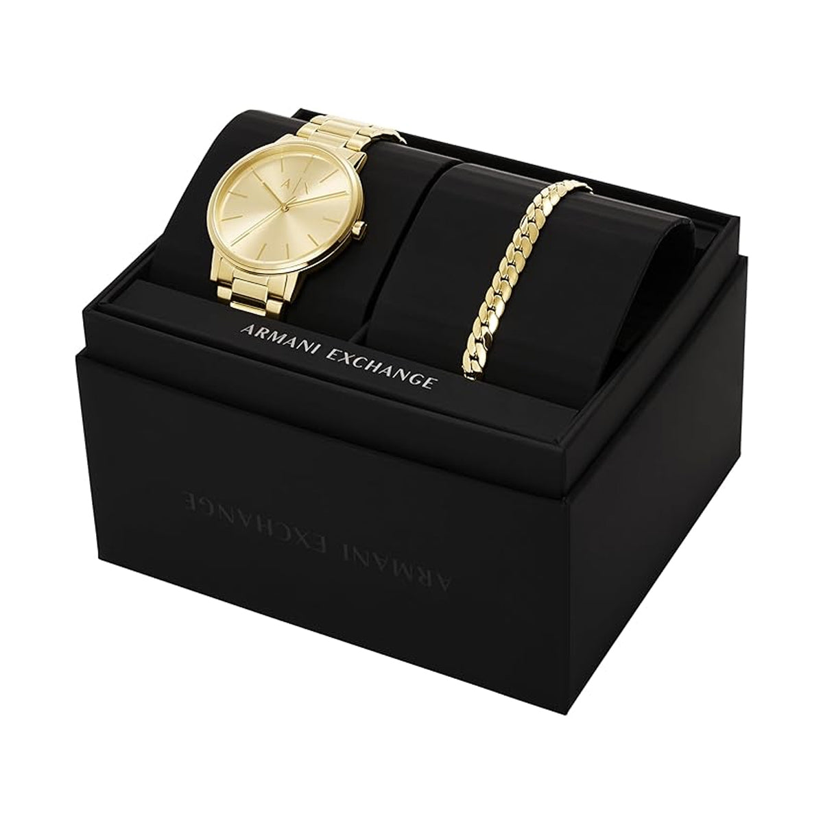 Armani Exchange AX7144SET Watch Gift Set for Men Black