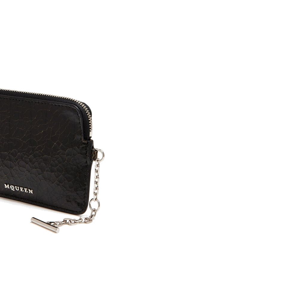 Alexander McQueen Pochette Uomo in Pelle di Vitello Nera