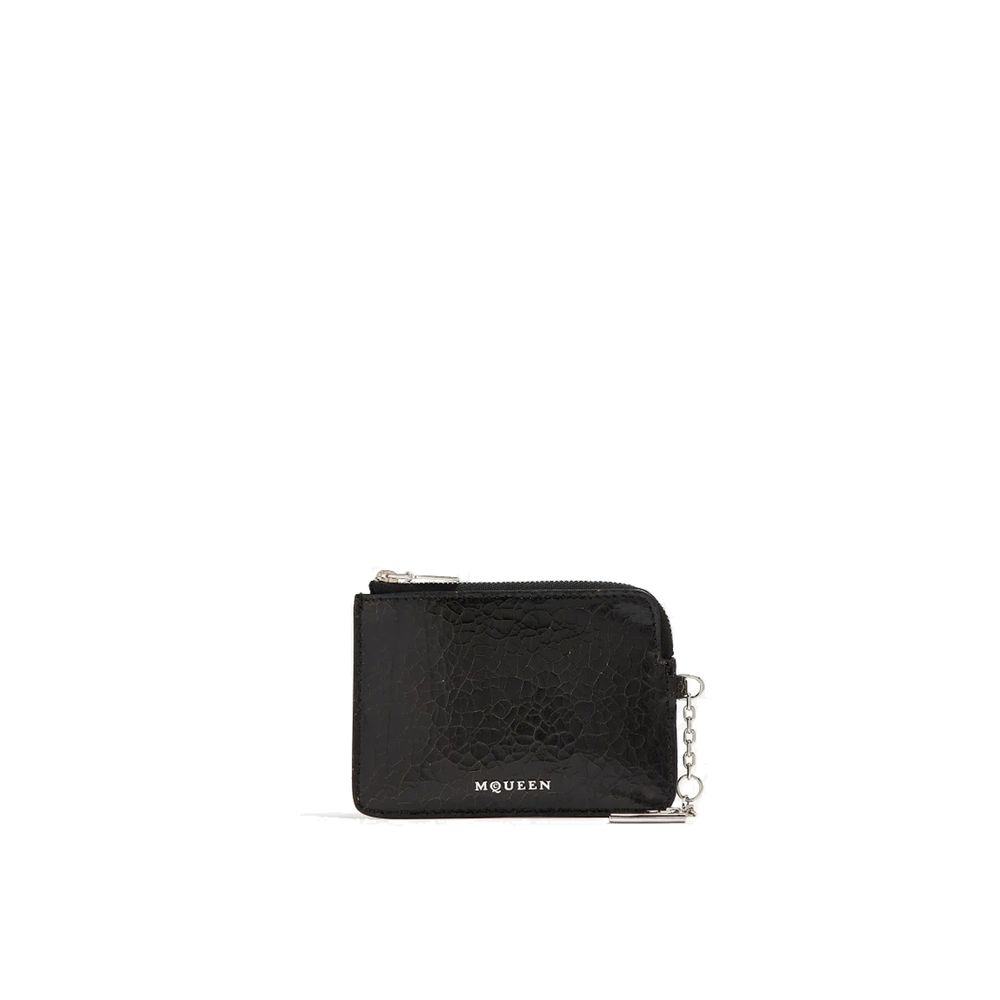 Alexander McQueen Pochette Uomo in Pelle di Vitello Nera