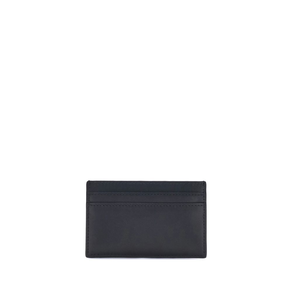 Alexander McQueen Black Calfskin Logo Card Holder