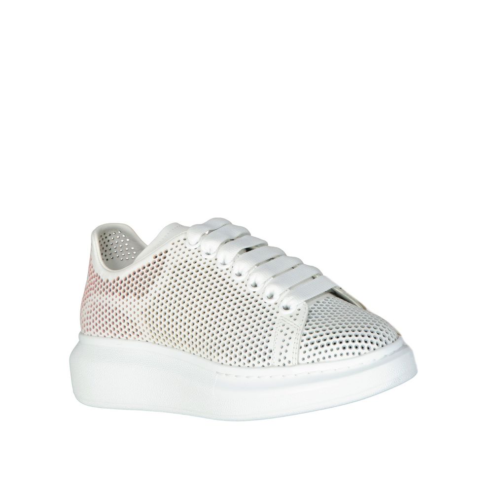 Alexander McQueen Sneakers Court Donna Pelle Bianca (Traforate)