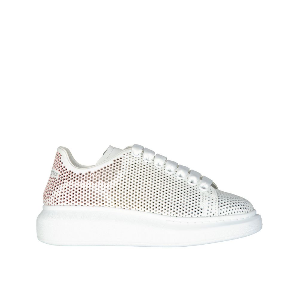 Alexander McQueen Sneakers Court Donna Pelle Bianca (Traforate)