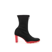 Alexander McQueen Stivaletti Slim Tread in Neoprene Nero (10cm)