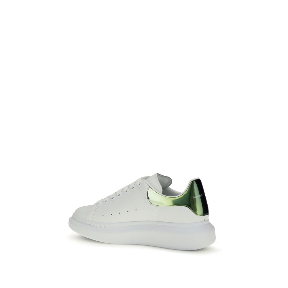 Alexander McQueen White Calf Leather Bos Taurus Platform Sneakers