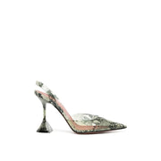 Amina Muaddi Décolleté PVC Bicolore Tacco Scultoreo 9,5cm