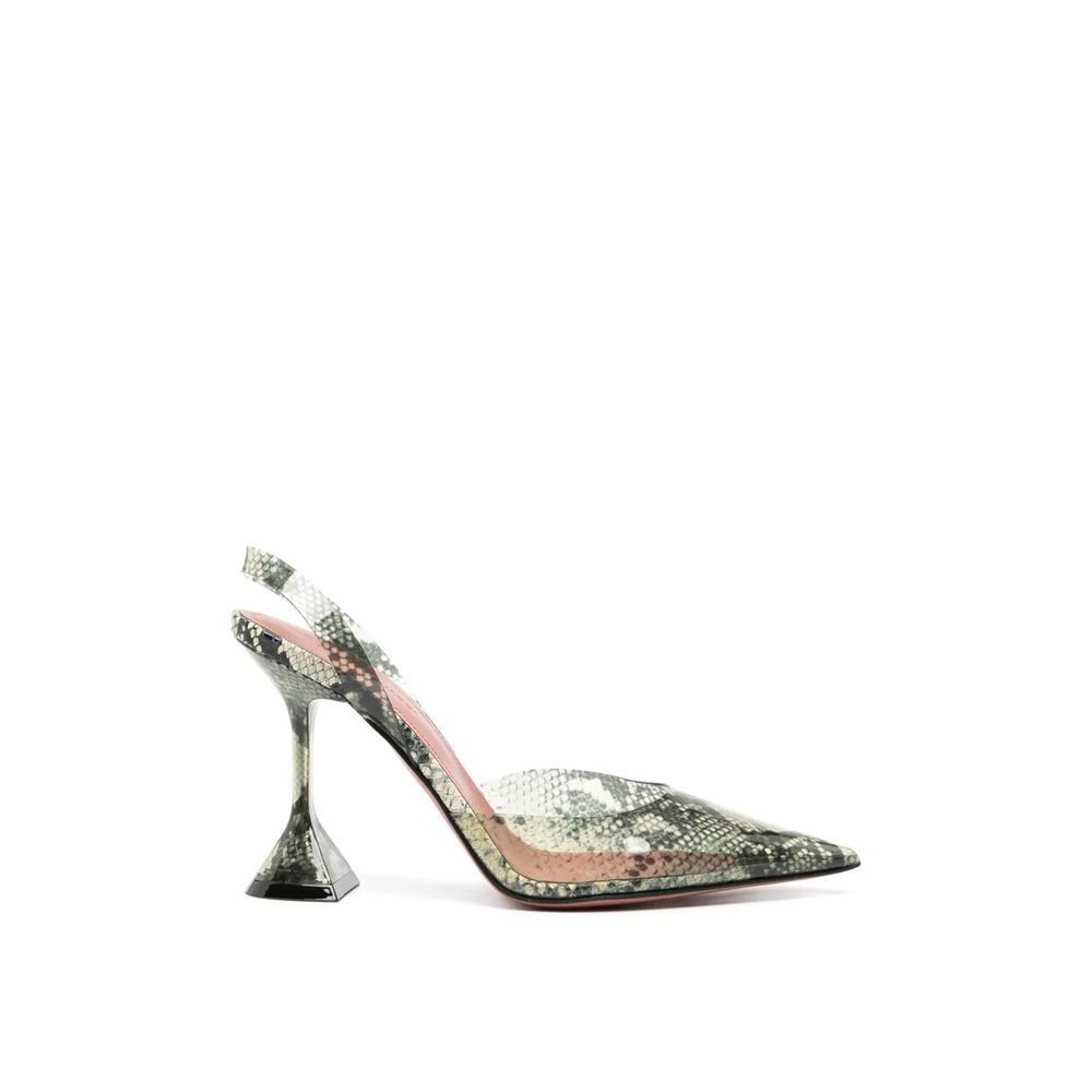 Amina Muaddi Décolleté PVC Bicolore Tacco Scultoreo 9,5cm
