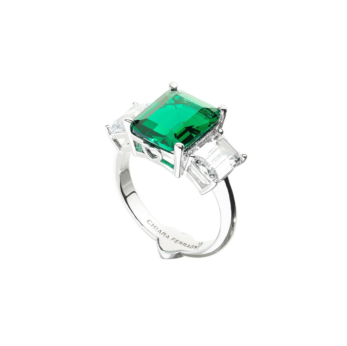 CHIARA FERRAGNI EMERALD WOMEN'S RING J19AWJ05010