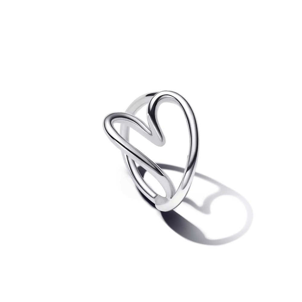 Anello Cuore Contorno Zirconia Pandora Argento 925 Misura 50 193288C00-50
