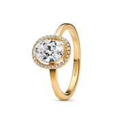 Anello Cuore Inclinato Pavé Pandora Rose Misura 52 163802C01-52