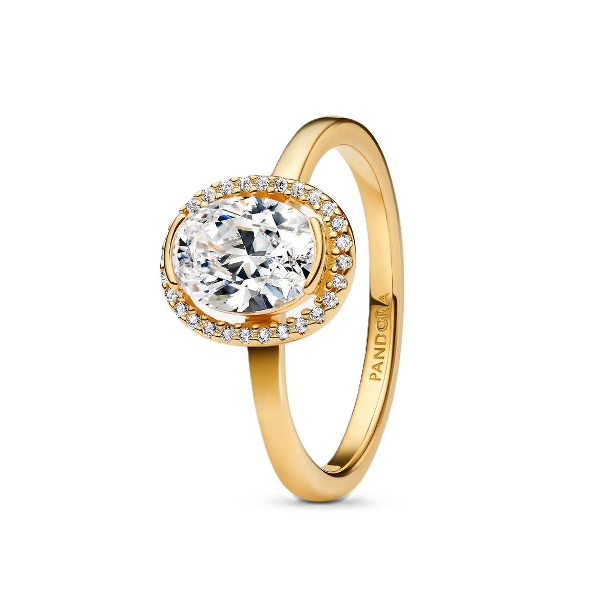Anello Cuore Inclinato Pavé Pandora Rose Misura 54 163802C01-54