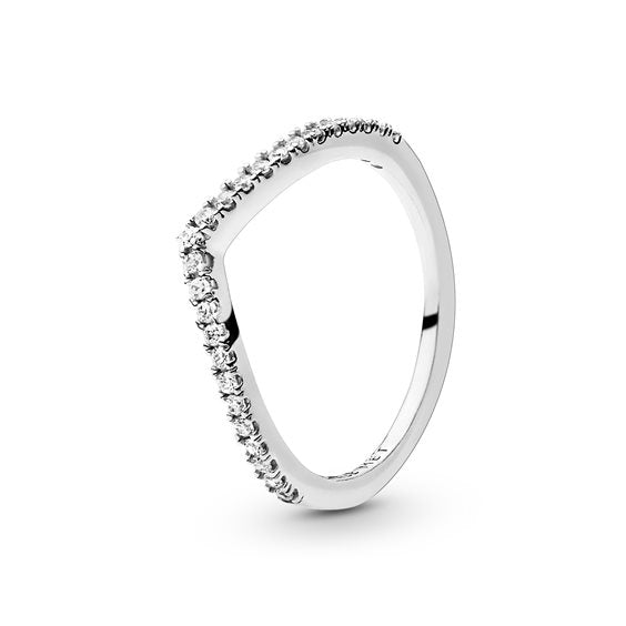 Anello Cuore Pavé Incrociato Pandora Argento 925 Misura 54 196316CZ-54