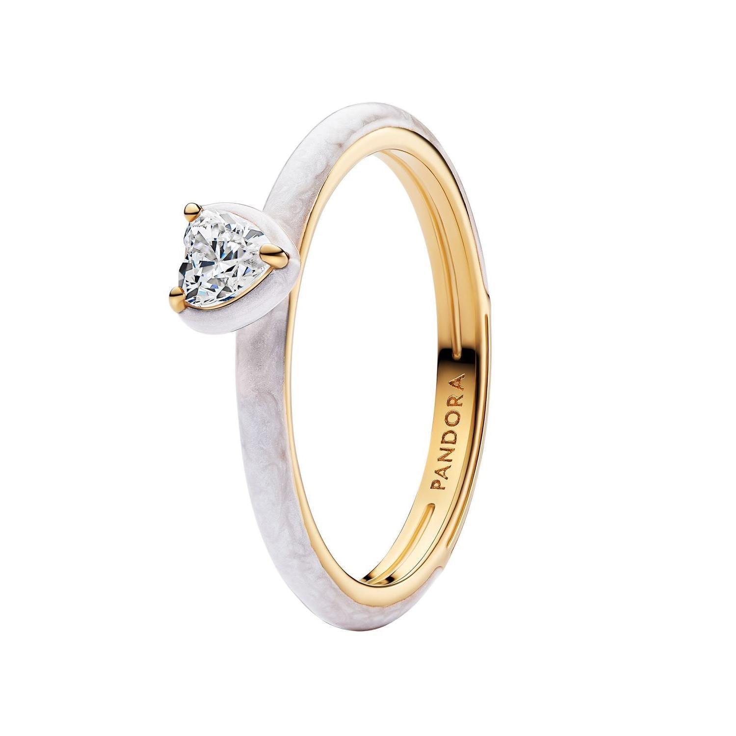Anello Cuore Solitario Pandora Rose Misura 50 163088C01-50